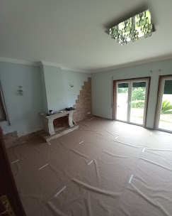 Sala preparada para pintura